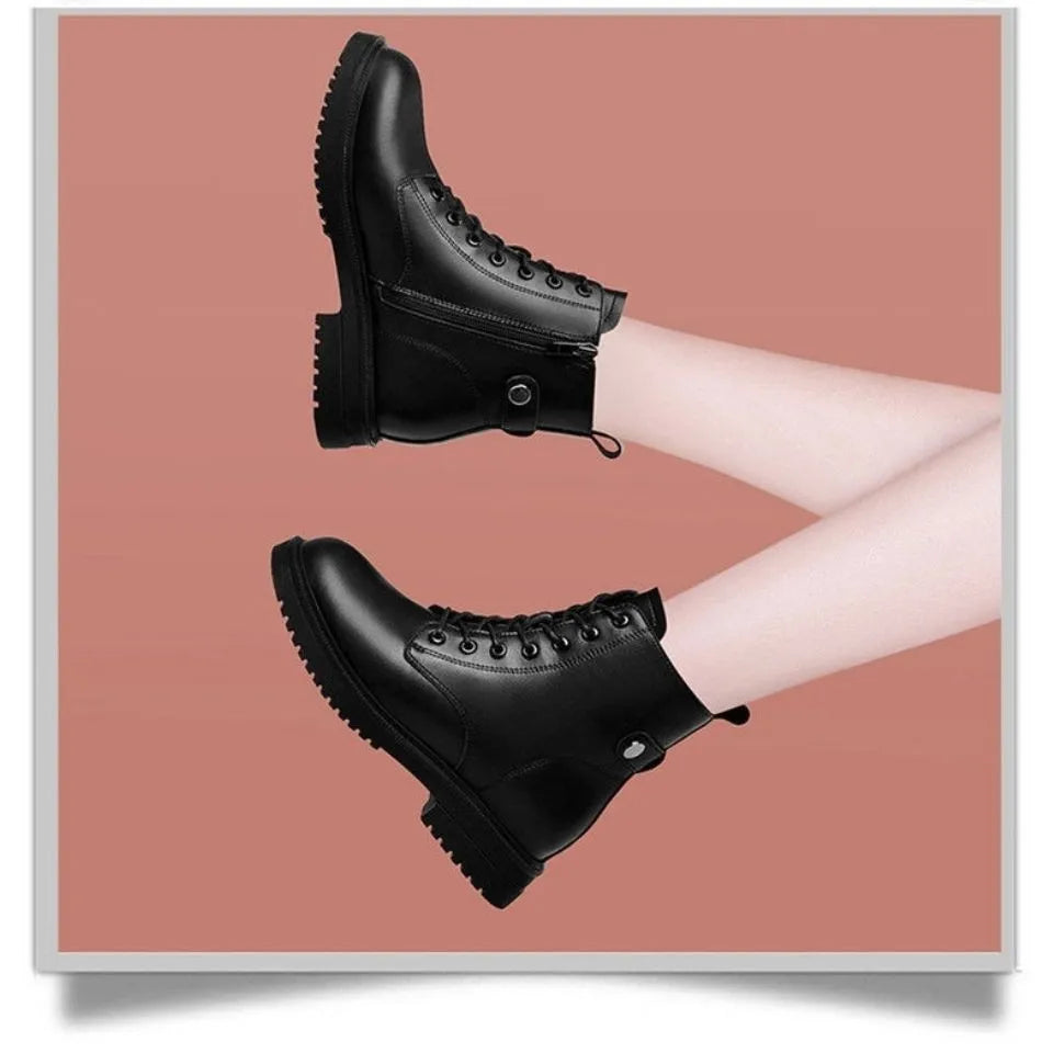 Women's Ankel Boots Autumn Winter Women Chelsea Boots Womens Short Boots Flat Shoes Fashion Platform Boots Gothic Botas De Mujer