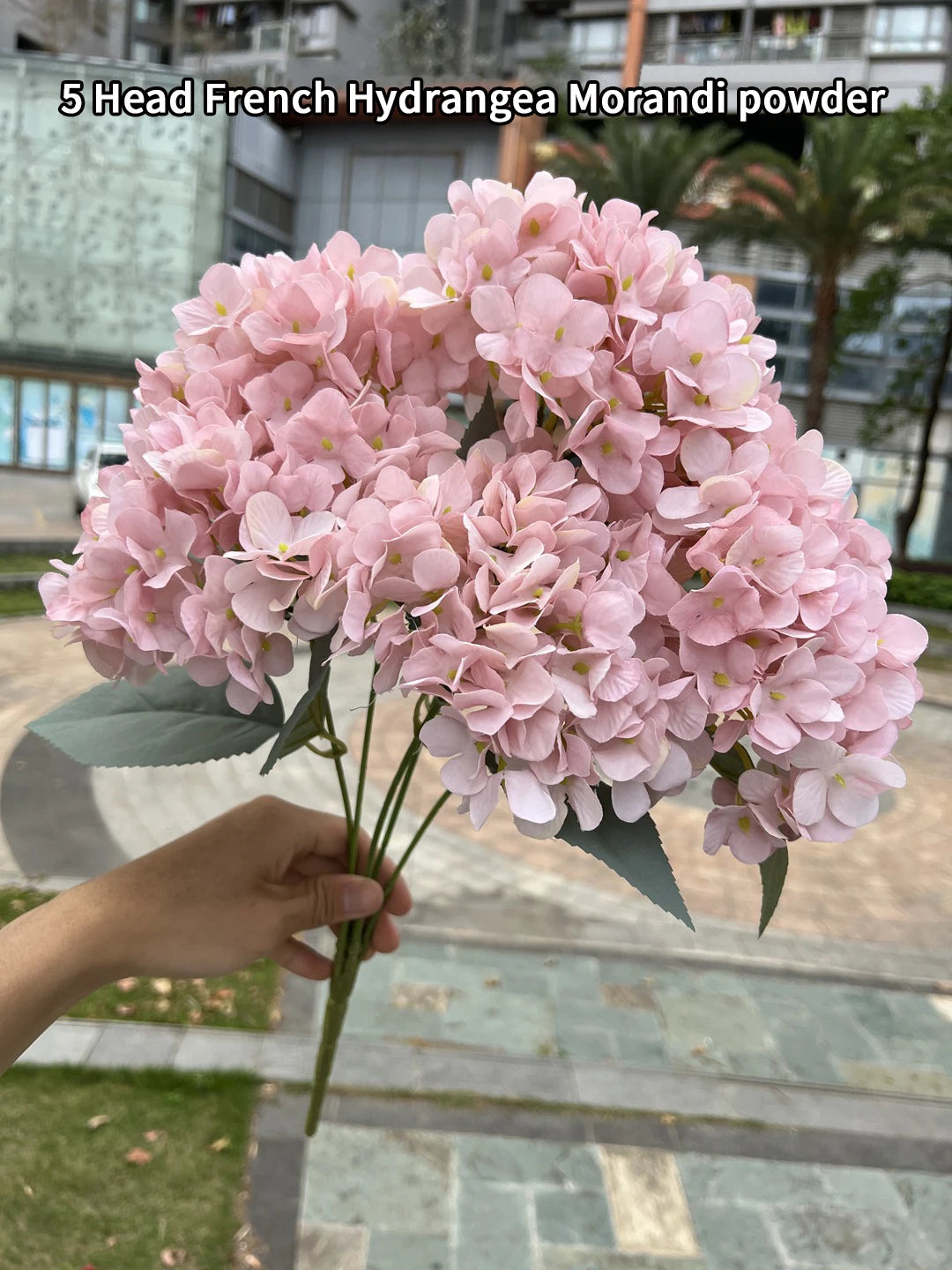 Hydrangea Artificial Flower Decoration Wedding Home Christmas Party Decoration White Flower Morandi powder