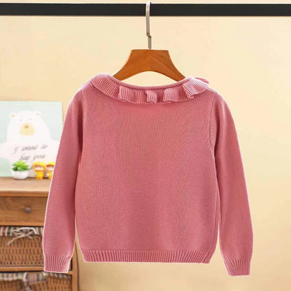 Little maven Kids Girls Clothes Lovely Pink Rabbit Sweater with Little Chicks Cotton Sweatshirt Autumn Outfit for Kids 2 to7year