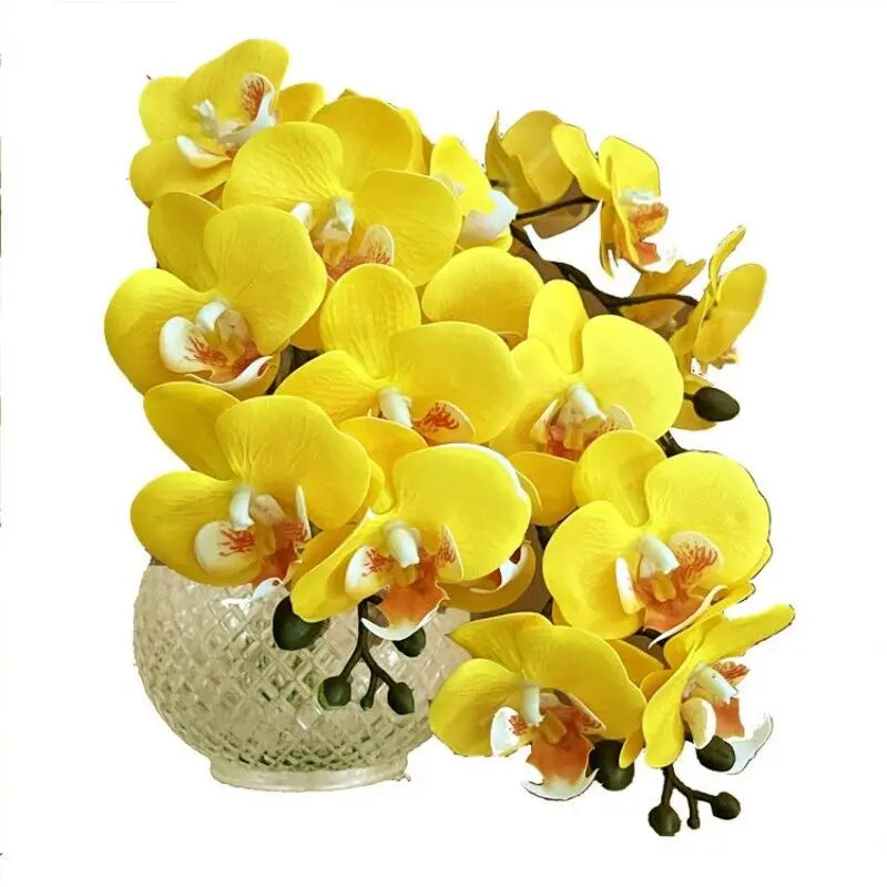 Soft Orchidea Flower Bouquet Silk Artificial Flowers Fake Wedding Decoration Valentines Day Gift Home Accessories