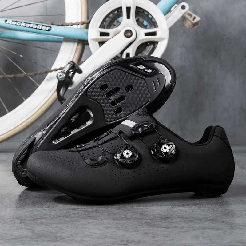 Lock-Free Cycling Shoes Flat Pedal Shoes Men Road Bike Cleat Sneaker MTB Bicycle Biking Shoes