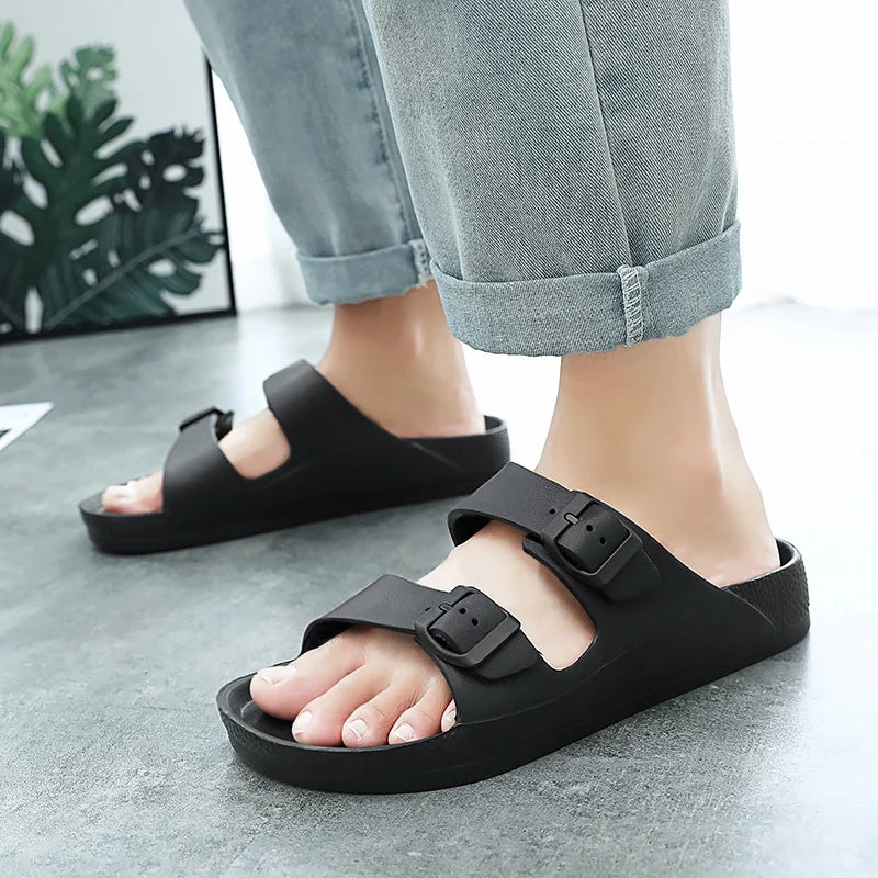 Summer Men Women Slippers Massage Outdoor Clogs Garden Shoes Beach Sandals Flip-Flops Lovers Indoor Home Slides Bathroom Shoes