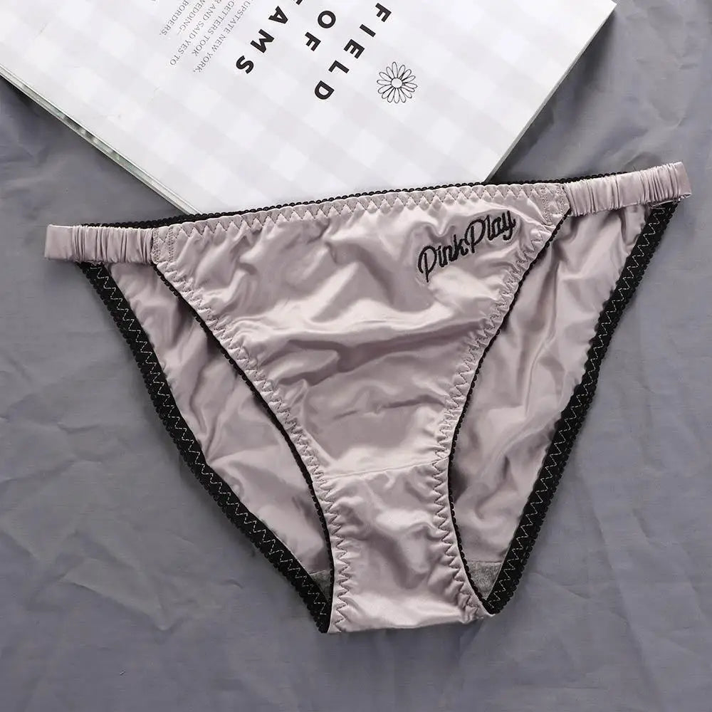 Underpants Girl Embroidery Thong Fitness Low Waist Sport Panties Briefs Panty Underwear