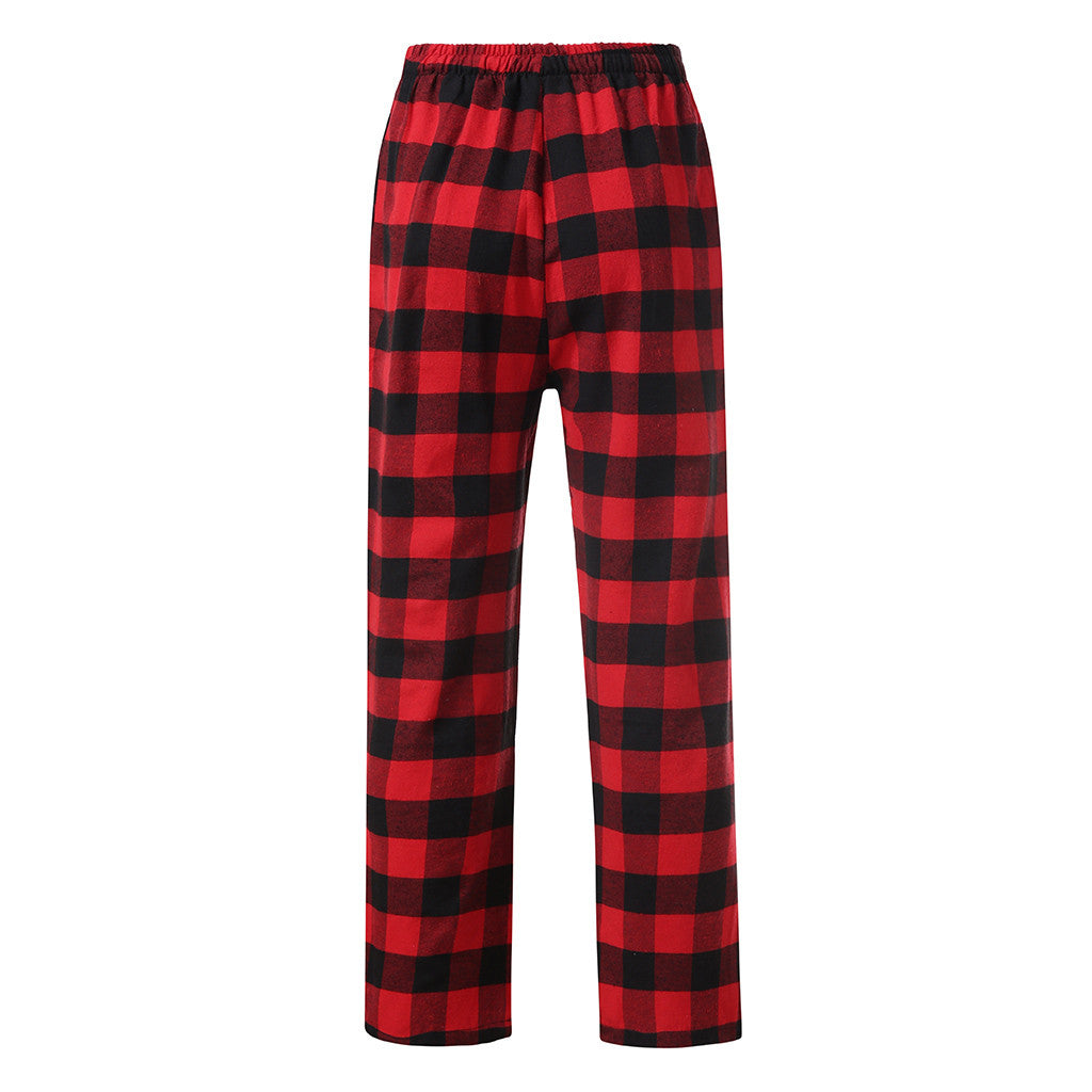 Christmas Casual Pants Fashion Men'S Bottoms Plaid Trousers Loose Navidad Joggers Home Sport  Pajama Xmas Gift Pantalones