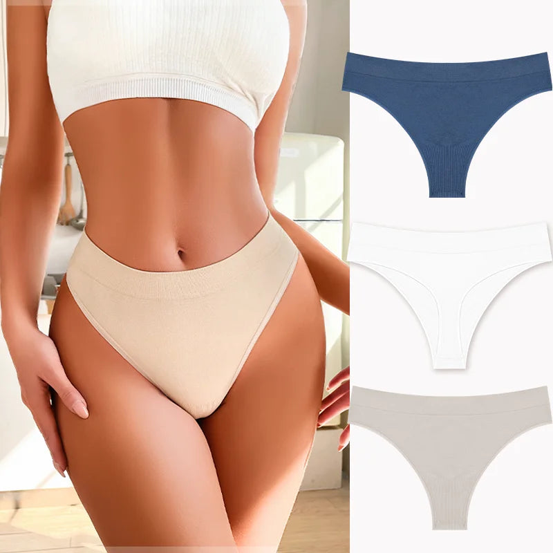 3PCS Seamless Women's Lingerie Female Thongs Sexy Underwear Low-Rise Underpant Women's Panties Intimates Bikini Briefs S-XL Set21 CHINA | 3pcs