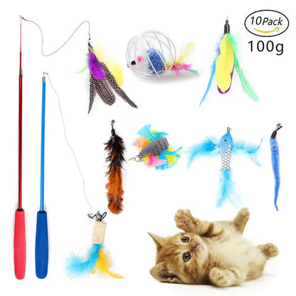 Cat Pets Toys Mouse Shape Balls Foldable Cat Kitten Play Tunnel Funny Cat Stick Mouse Supplies Simulation Fish Cat Accessories I