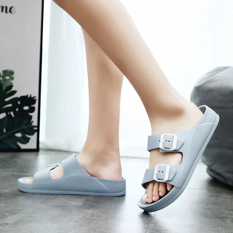 Summer Men Women Slippers Massage Outdoor Clogs Garden Shoes Beach Sandals Flip-Flops Lovers Indoor Home Slides Bathroom Shoes