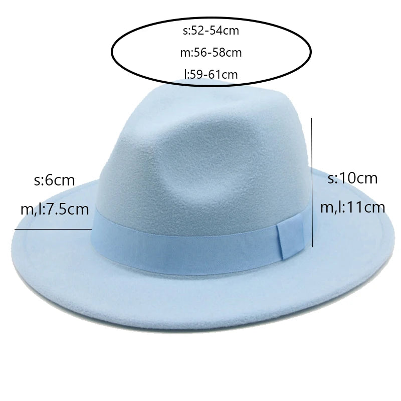 Hats for Women Fedora Women's Hat Men Classic Panama Formal Dress Church Wedding Decorate Women Winter Hat Sombreros De Mujer