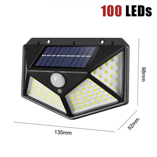 LED Solar Light 30/100 LEDs Wireless Motion Sensor Light Waterproof Solar Outdoor Lights Garden Decoration Spotlights Wall Lamp 100LED