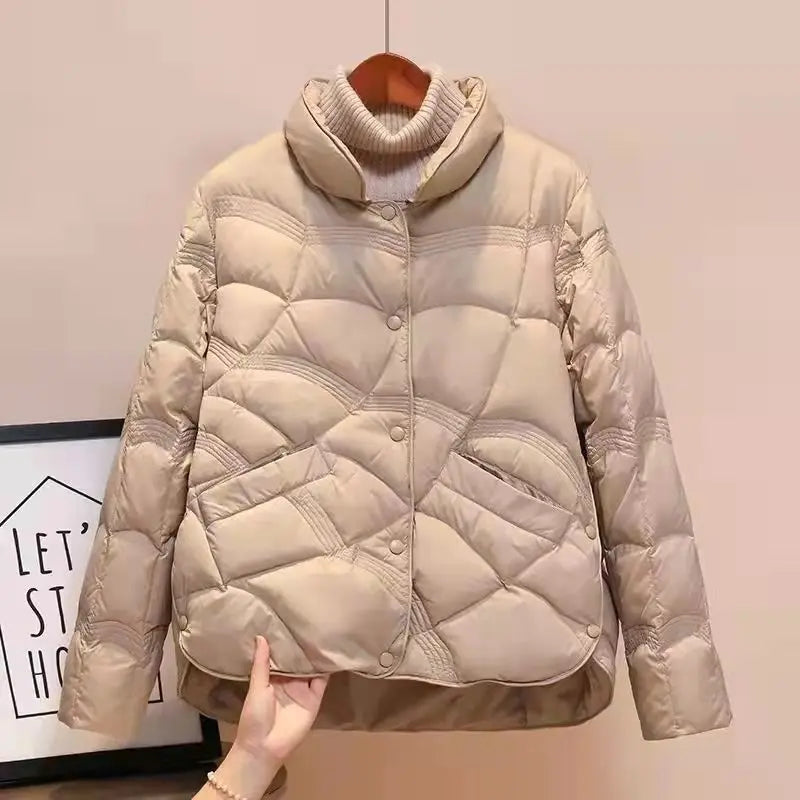 Women Jacket 2024 New Autumn Winter Parkas Female Light Thin Down Cotton Coat Femme Casual Short Warm Basic Outerwear Ladies Top