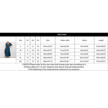 Women Chiffon Dress 2024 Summer Lace-Up Butterfly Sleeve Casual Ruffle V-Neck Fashion Party Vestidos Sexy Bohemian Robe Femme