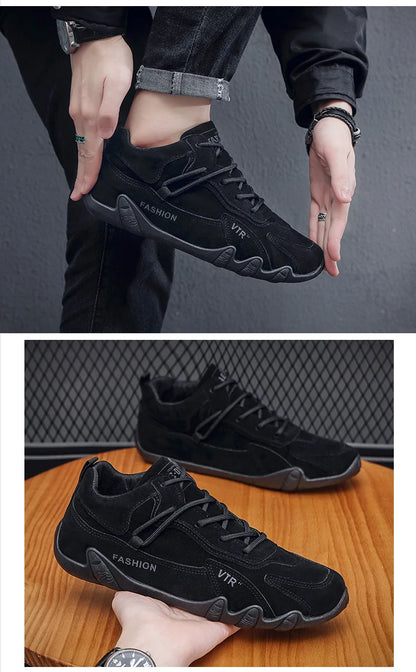 Men's Casual Shoes Winter Men's Ankle Boots Fashion Loafers for Men Classic Lace-up Sneakers  Non-slip New Tenis Masculinos