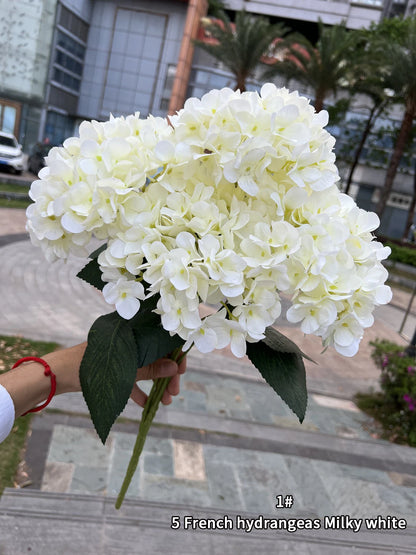 Hydrangea Artificial Flower Decoration Wedding Home Christmas Party Decoration White Flower Milky White