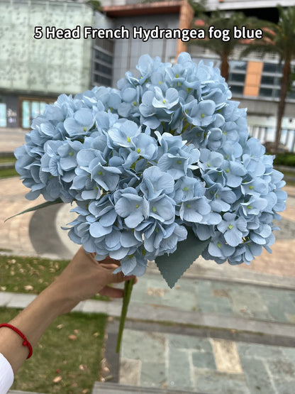 Hydrangea Artificial Flower Decoration Wedding Home Christmas Party Decoration White Flower fog blue