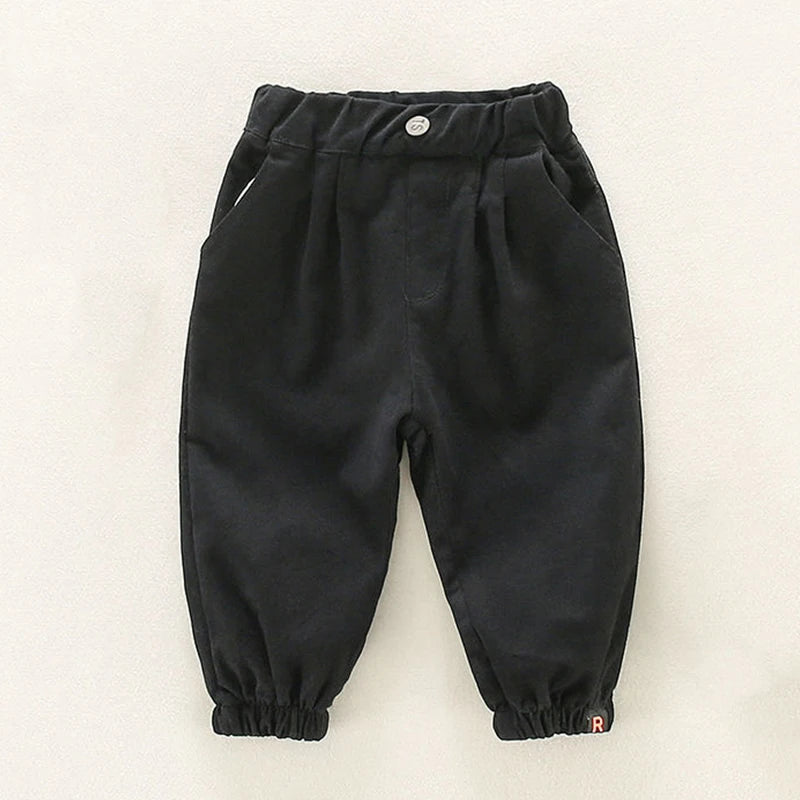 Baby Boys Casual Sweatpants Cargo Pants Children Clothing Kids Jogger Autumn Solid Winter Girls Outerwear Sports Trousers 1-8T A CHINA