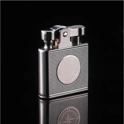 Honest Windproof Retro Copper Cigarette Cigar Lighter Mens Smoking Accessories Gadgets Metal Luxury Kerosene Lighter Waterproof black