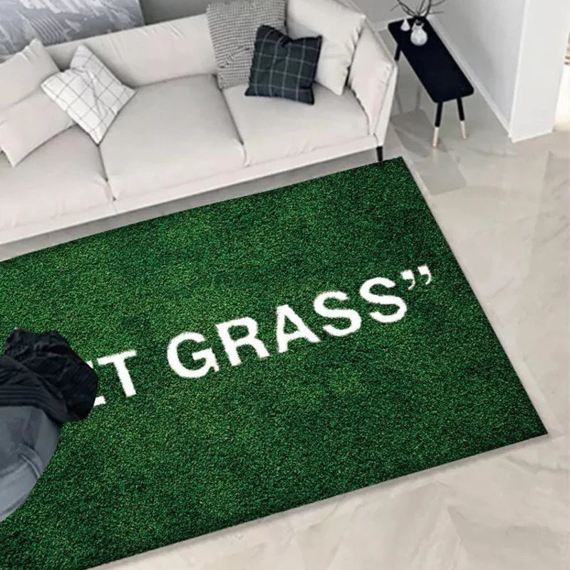 Wet Grass Carpet Luxury Green Area Rug Living Room Floor Mat Bedroom Bedside Bay Window Sofa Rug Home Decor