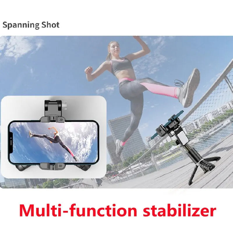 360 Rotation Following Shooting Mode Gimbal Stabilizer Selfie Stick Tripod Gimbal For iPhone Phone Smartphone Live Photography