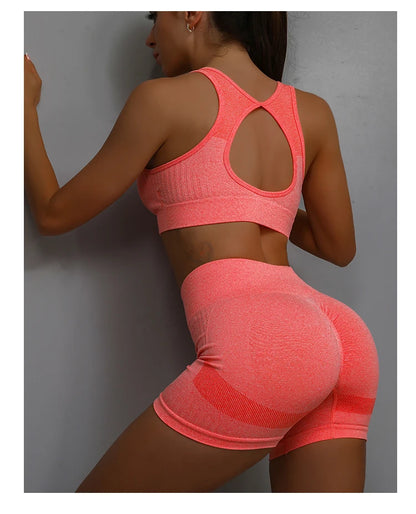 Women Yoga Shorts High Waist Butt Lifting Workout Fitness Tights Tummy Control Gym Running Stretched Pants Casual Sportswear