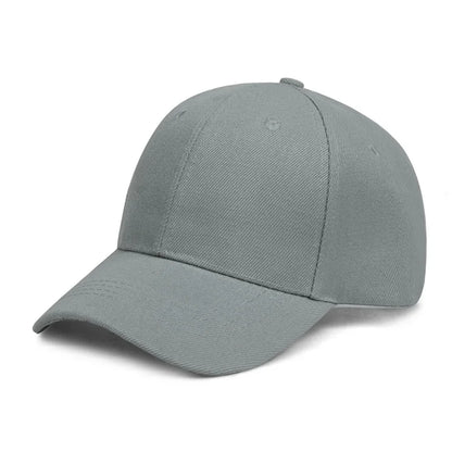 Solid Baseball Cap Cheap Women Men Summer Autumn Spring Sun Visor Hats Yellow Caps Light Gray 56-60cm