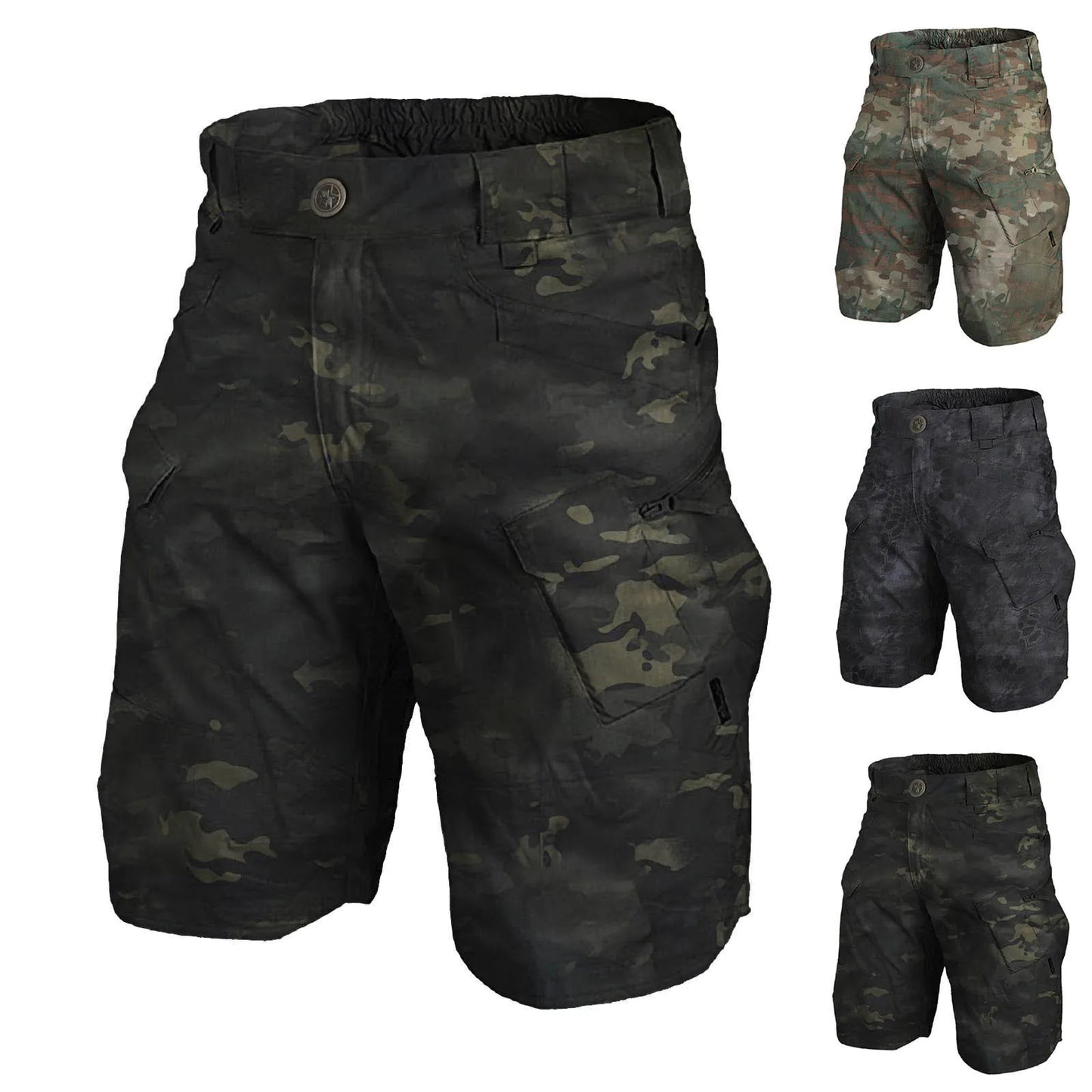 Fashion Men's Military Cargo Shorts Casual Camouflage Printed Loose Multi-Pocket Outdoor Jogging Shorts Trousers Bermuda