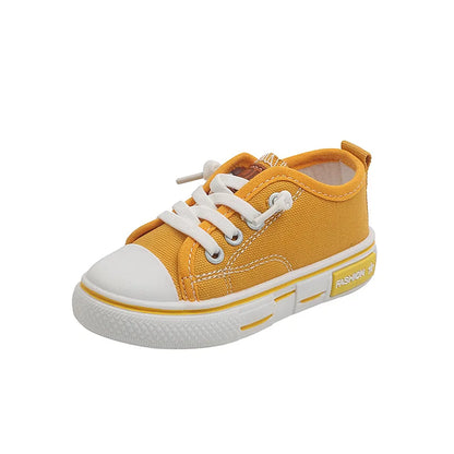 2022 Spring New Kids Canvas Shoes for Boys Solid Red Light School Casual Shoes Girls Non-slip Fashion Children Unisex Sneakers