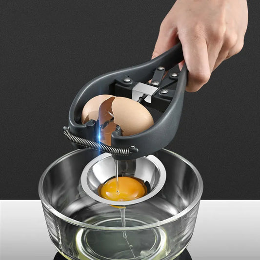 Stainless Steel Egg Opener Egg Opener Shelling Kitchen Tool Egg Yolk Egg White Separator Household Kitchen Essentials Accessorie