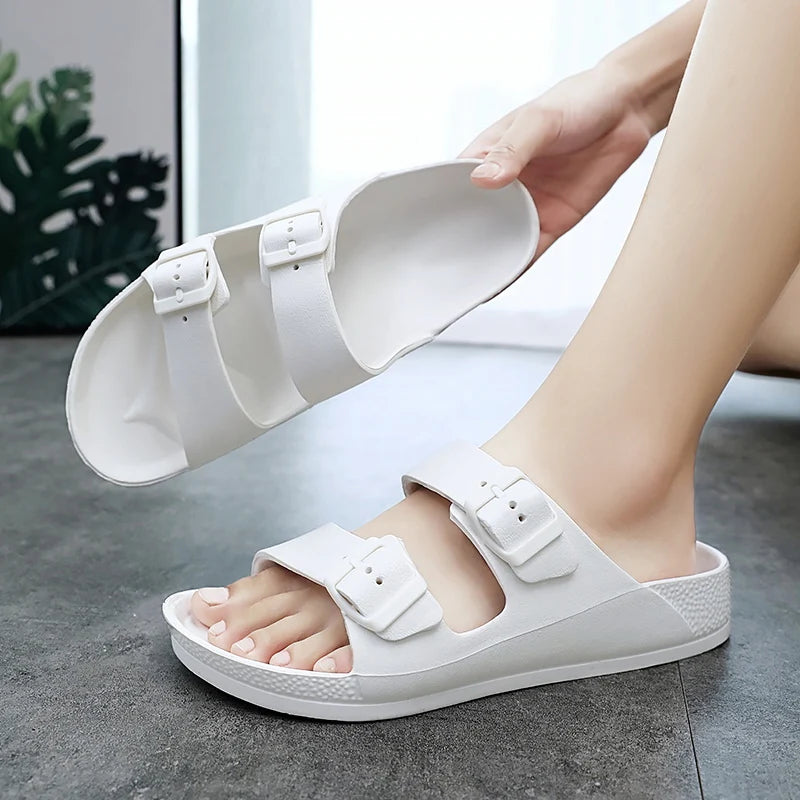 Summer Men Women Slippers Massage Outdoor Clogs Garden Shoes Beach Sandals Flip-Flops Lovers Indoor Home Slides Bathroom Shoes