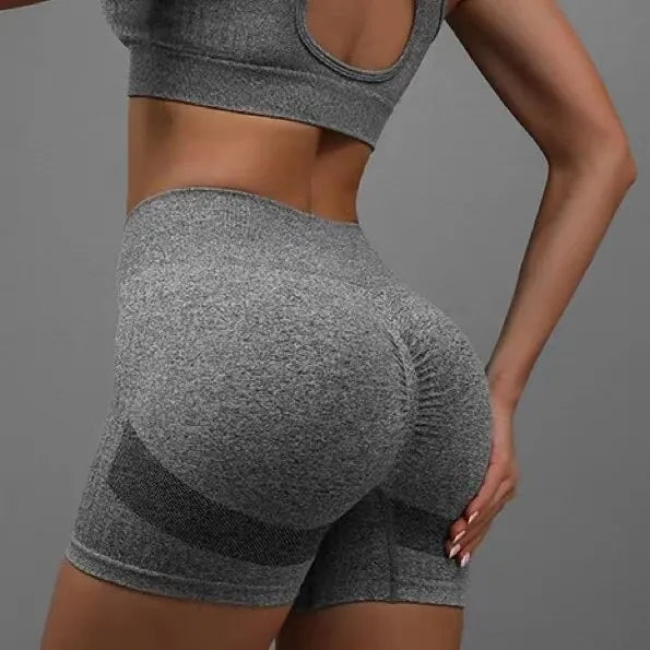 Women Yoga Shorts High Waist Butt Lifting Workout Fitness Tights Tummy Control Gym Running Stretched Pants Casual Sportswear