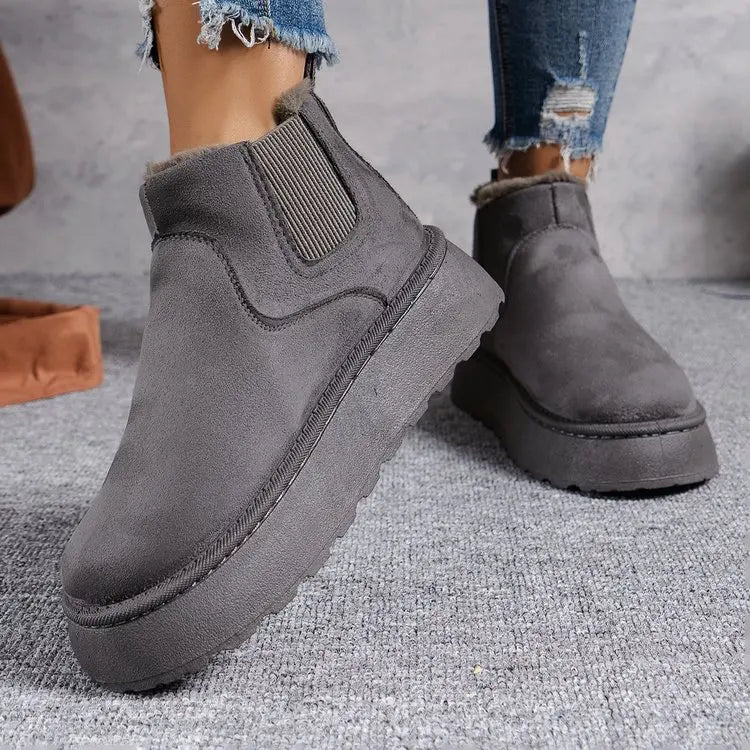 2024 Classic Thick-soled Fluff Women's Snow Boots Comfortable Warm Ankle Boots Women Winter Ladies Boots Chunky Botas Mujer Q320