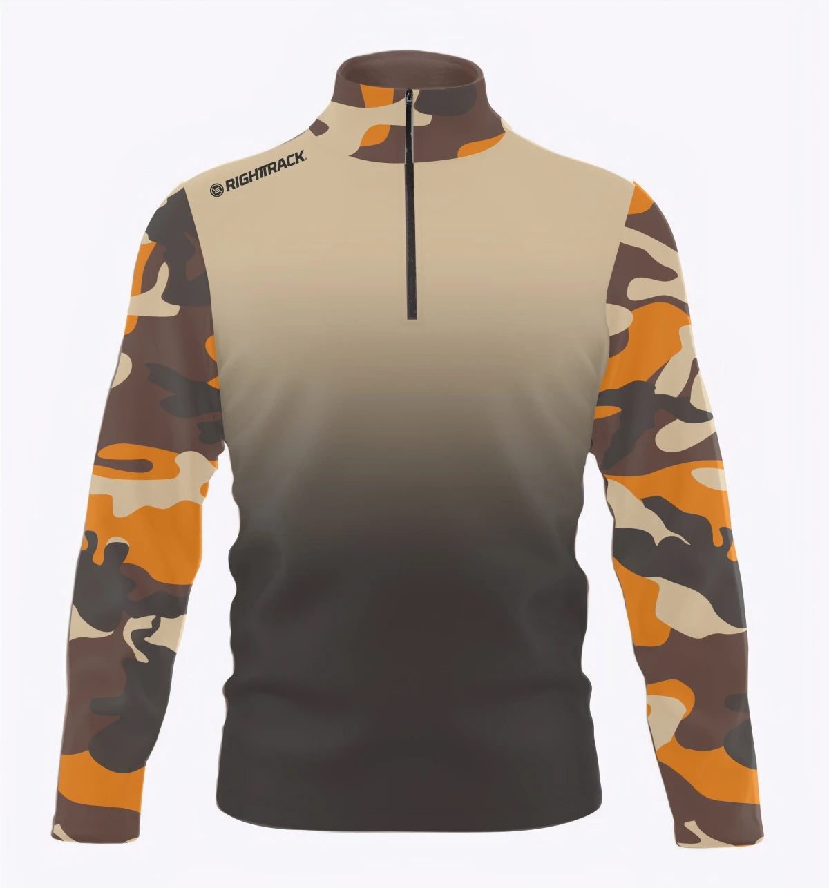 Winter Men’s Zip Sweatshirt Camo Long Sleeve Fleece Thermal Running Fitness Clothes RT Windproof&Warm Stand-Up Collar T-shirt