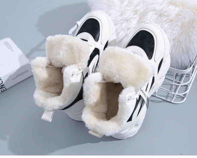 Winter Women Warm Sneakers Platform Snow Boots Ankle Booties Female Causal Plush Shoes Cotton Ladies Boot Zapatos Mujer2023