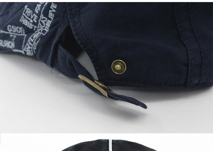 Men Beret Fashion Cotton Letter Flank Embroidery Cap Casual Soft Top Retro Literary Forward Caps Driver Hat Peak Berets