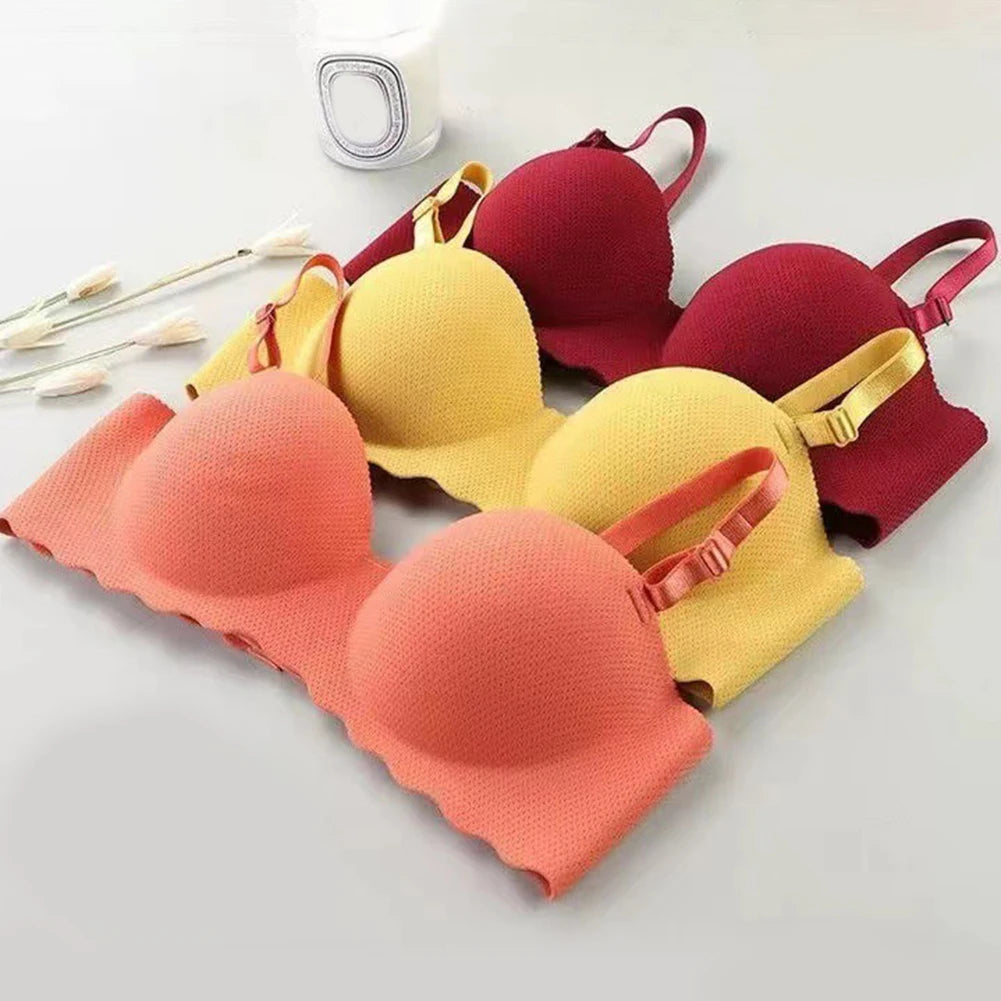 Sexy Bras Push Up Seamless Underwear For Women Solid Color Wireless Lingerie Gather Convertible Straps Brassiere