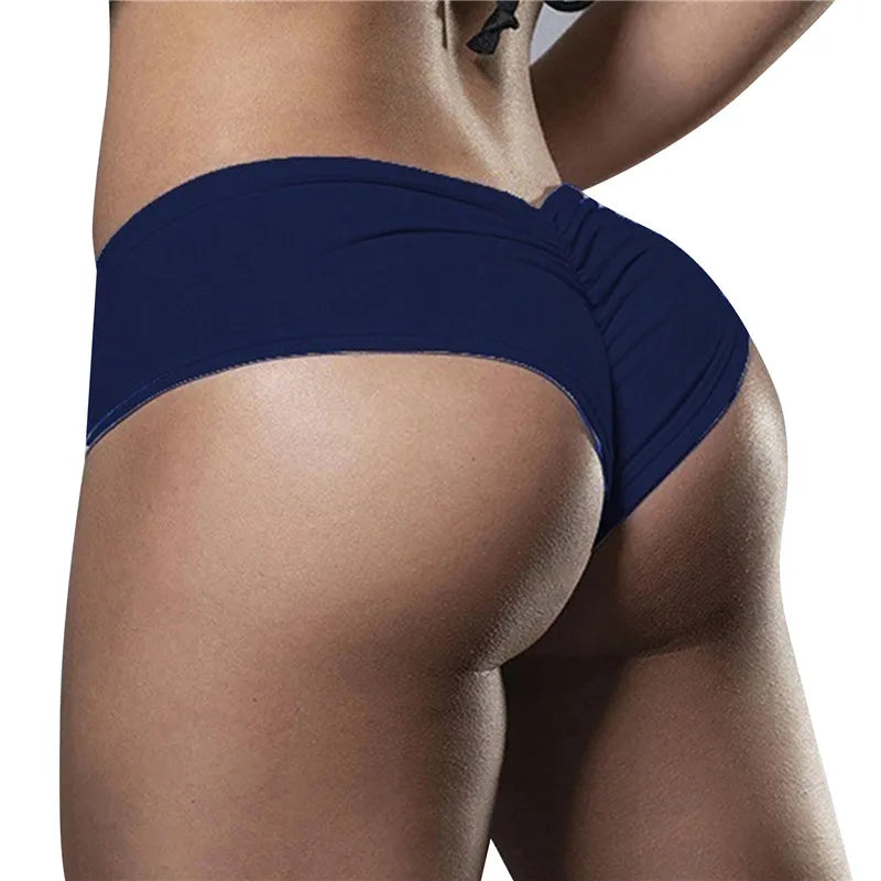 Women High Waist Sport Shorts Summer Booty Elasticated Shorts Sexy Ladies Spandex Training Gym Shorts Mini Skinny Fitness Short Dark blue