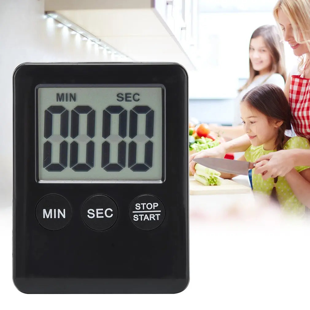 Kitchen Timer Electronic LCD Digital Screen Cooking Baking Clock Alarm Count Up Countdown Stopwatch Clocks Kitchen Gadget Tool