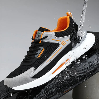 New Anti-smash Anti-puncture Safety Wrok Shoes Indestructible Men Steel Toe Sneakers Wear-resistant Non-slip Kitchen Shoes