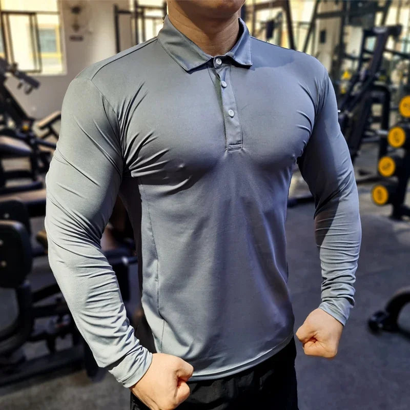 Men Compression Sport T-Shirt Long Sleeve Top Gym Running Clothing Fitness Tight Sportswear Hiking Rashgard Sweatshirt Plus Size