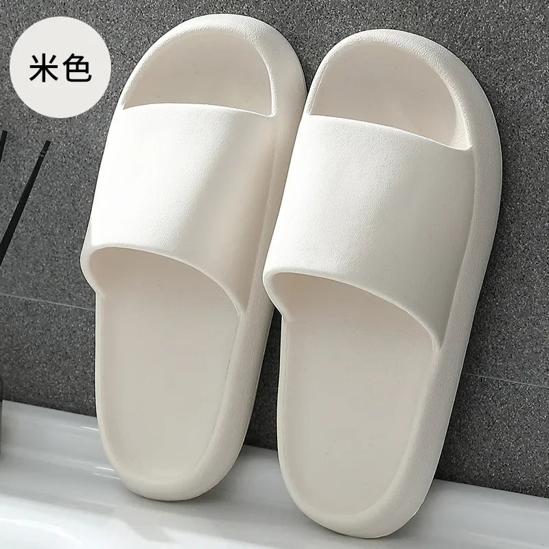 Men Home Slippers Male Sandals Bathroom Women Non Slip Outdoor Beach Slides Casual Rubber Flip Flops Flat 2024 New Trend Summer Rice