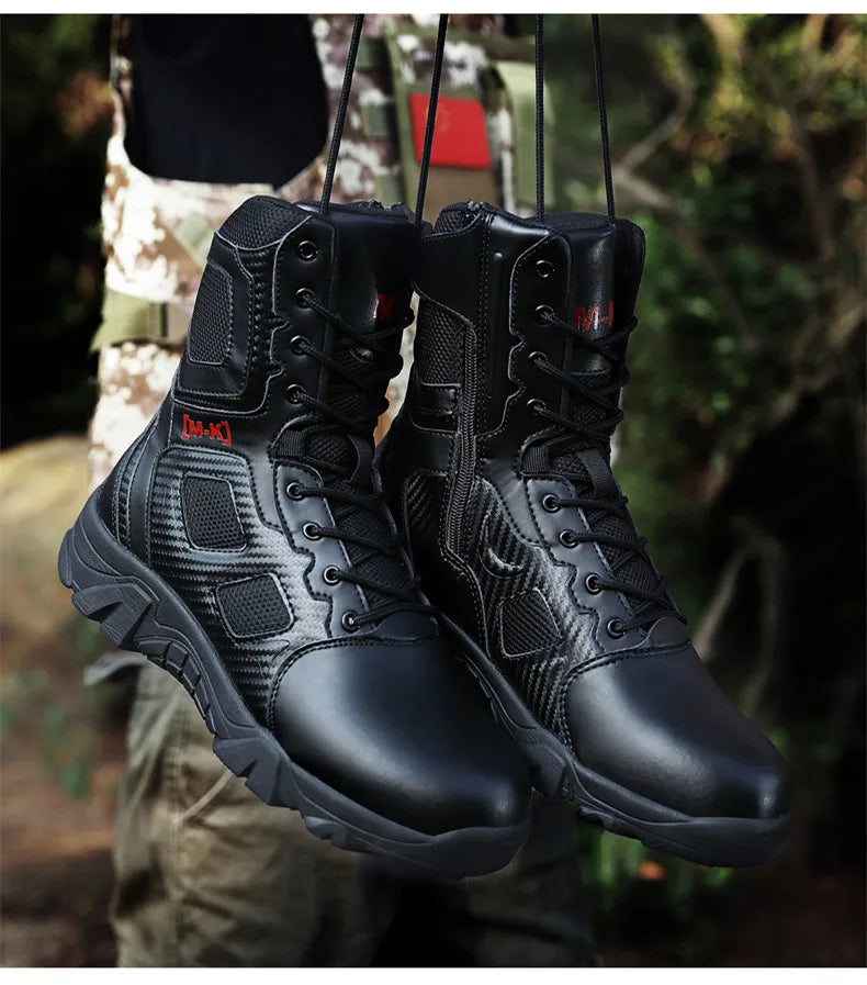 Men Boots Waterproof Safety Shoes Security Steel Toe Cap Men's Boots Working Steel Toe Anti-Smashing Men's Work Boots Size 47