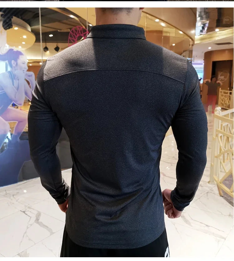 Men Compression Sport T-Shirt Long Sleeve Top Gym Running Clothing Fitness Tight Sportswear Hiking Rashgard Sweatshirt Plus Size