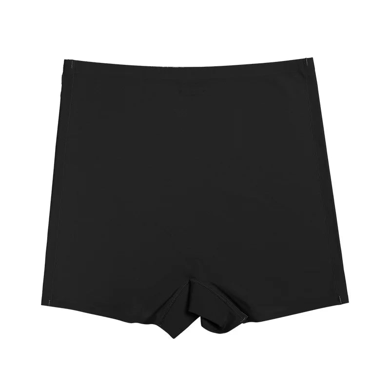 Seamless Short Spandex Ice Silk Safety Shorts Pants Women's Shorts Under Skirt Underwear Breathable No Curling Boxers for Women black