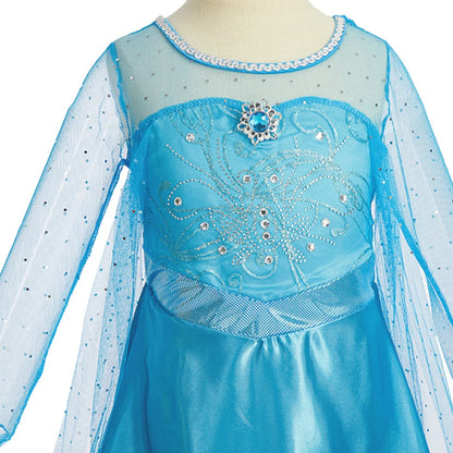 Girls Princess Dresses Children Elsa Birthday Fancy Gown Kids Snow Queen Dance Blue Clothes Christmas Kids Cosplay Dresses