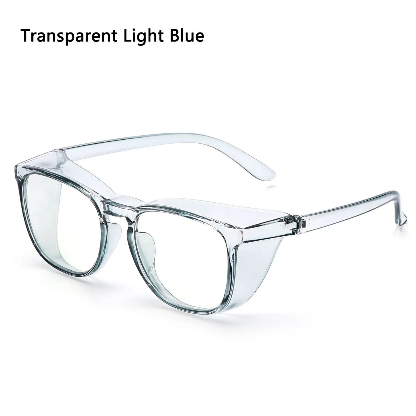 1PC Dust-proof Glasses Anti-blue Anti-fog Anti Pollen Safety Goggles Eye Protection Glasses for Men and Women UV Protection Light Blue