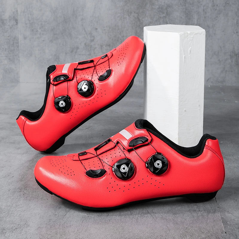 Lock-Free Cycling Shoes Flat Pedal Shoes Men Road Bike Cleat Sneaker MTB Bicycle Biking Shoes