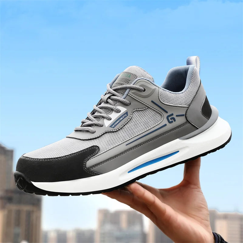 New Anti-smash Anti-puncture Safety Wrok Shoes Indestructible Men Steel Toe Sneakers Wear-resistant Non-slip Kitchen Shoes