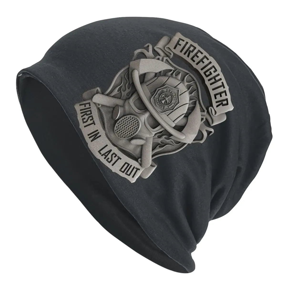 Fireman Fire Rescue Skullies Beanies Caps Router Firefighter Thin Hat Autumn Spring Bonnet Hats Men Women's Unisex Ski Cap black One Size