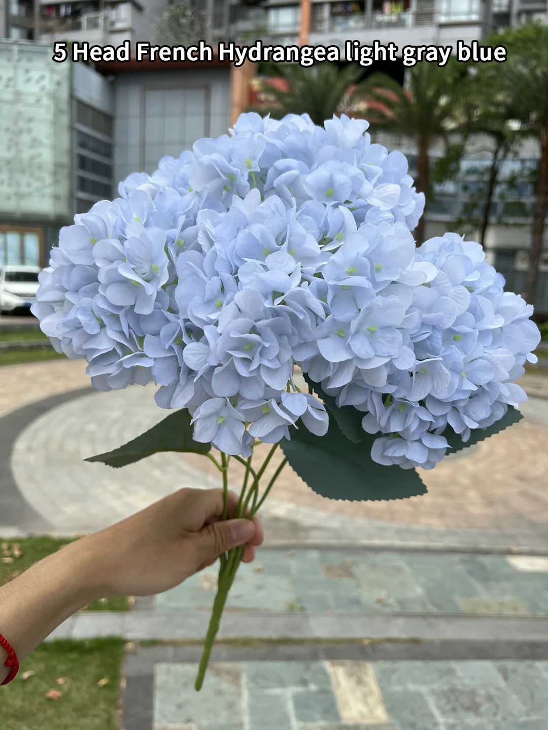 Hydrangea Artificial Flower Decoration Wedding Home Christmas Party Decoration White Flower light gray blue