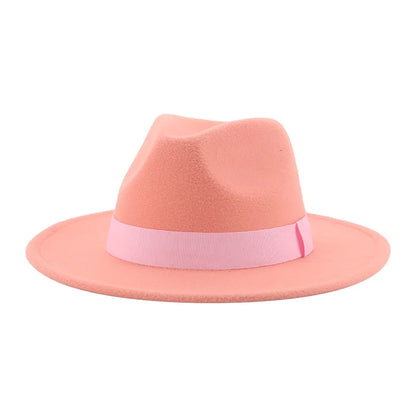 Hats for Women Fedora Women's Hat Men Classic Panama Formal Dress Church Wedding Decorate Women Winter Hat Sombreros De Mujer