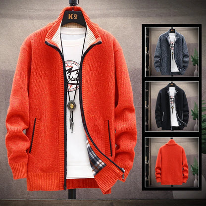 New Spring Autumn Knitted Sweater For Men Fashion Slim Fit Cardigan Men Causal Sweaters Coats Men's Clothing Winter Cardigan men